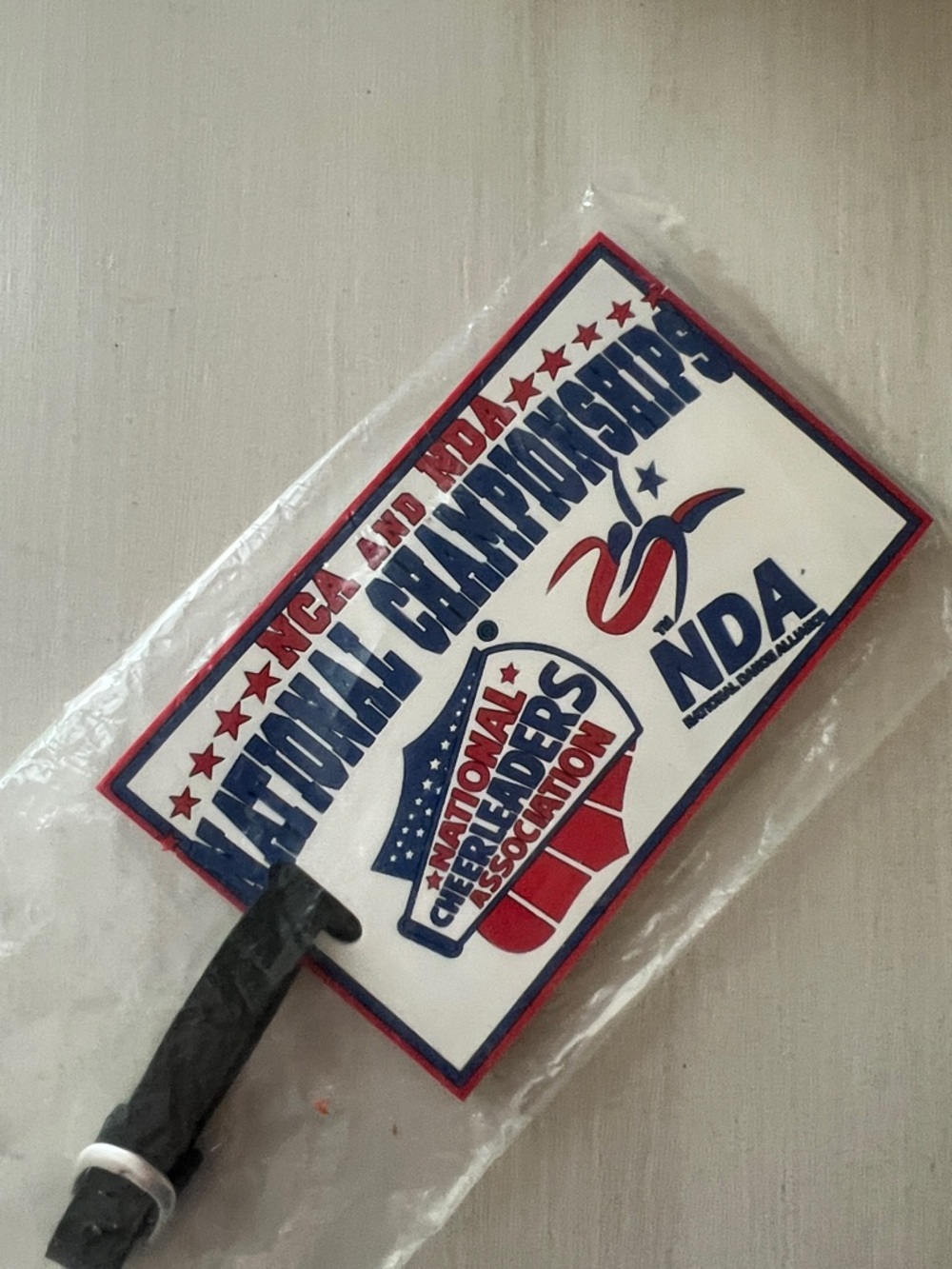 Early 2000’s NDA/NCA National Championships Luggage Tag - Red White Blue